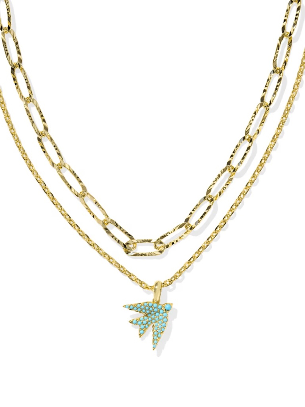 Kendra Scott Melody Bird Gold Multi Strand Necklace NWOT